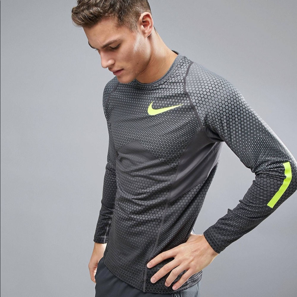 Nike Training Hyperwarm Hexodome Sweat In Grey Size XL - Brand new!